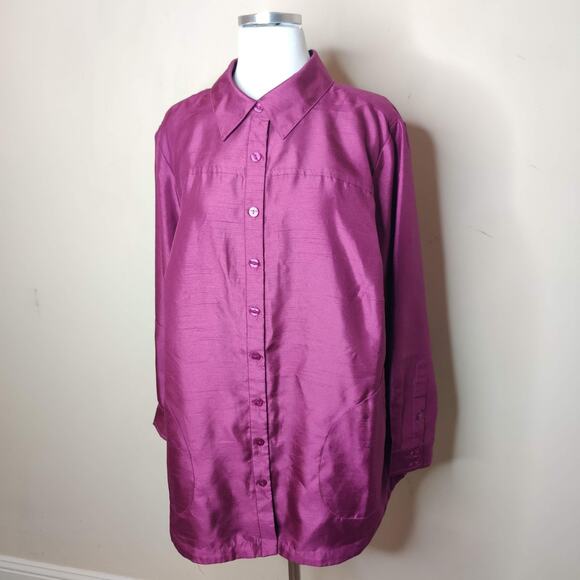 Joan Rivers Tunic w/ Pockets Button Up Long - Picture 2 of 9